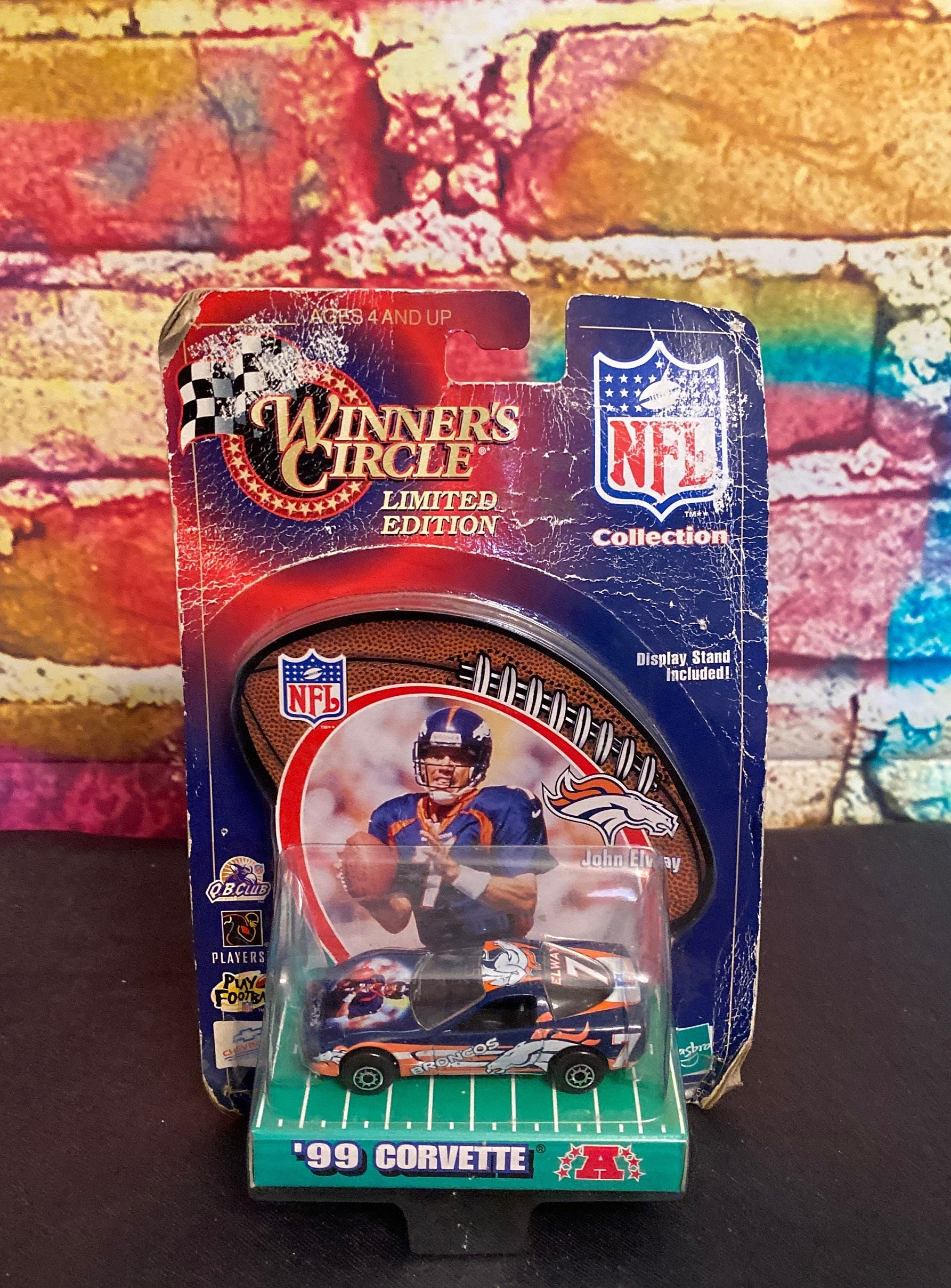 NFL Collection Winners Circle Limited Edition John Elway 99 Corvette Die cast Car by Hasbro 1999 Display Stand Included Still Sealed Etsy