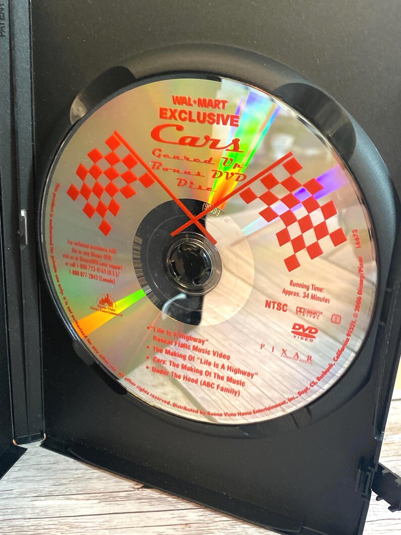 Disney Pixar Cars Walmart Exclusive! Geared-up Bonus DVD Buena Vista ...