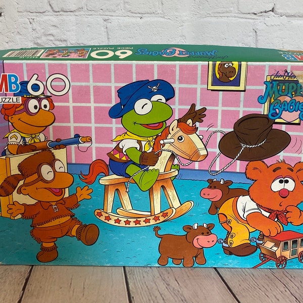 Jim Henson's Muppet Babies 60 Piece Puzzle by Milton Bradley 1989 | For Ages 4 to 8 | Puzzle Measures 11"x16" | Puzzle is Complete!