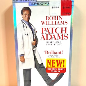 Nuevo VHS de Patch Adams / Edición especial / Universal Studios 1999 / Clasificación PG-13