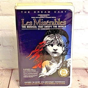 Les Misérables The Musical VHS | 1995 Concert Performance (160 Mins)