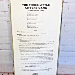 The Three Little Kittens Board Game by Cadaco 1978 | A Storybook Classic Game For 2-4 Players | Ages 4 - 10 | See Photos & Read! image 2