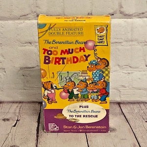 The Berenstain Bears and Too Much Birthday VHS by Random House Home Video 1989 | Not Rated and Runtime 30 Mins | See All Photos