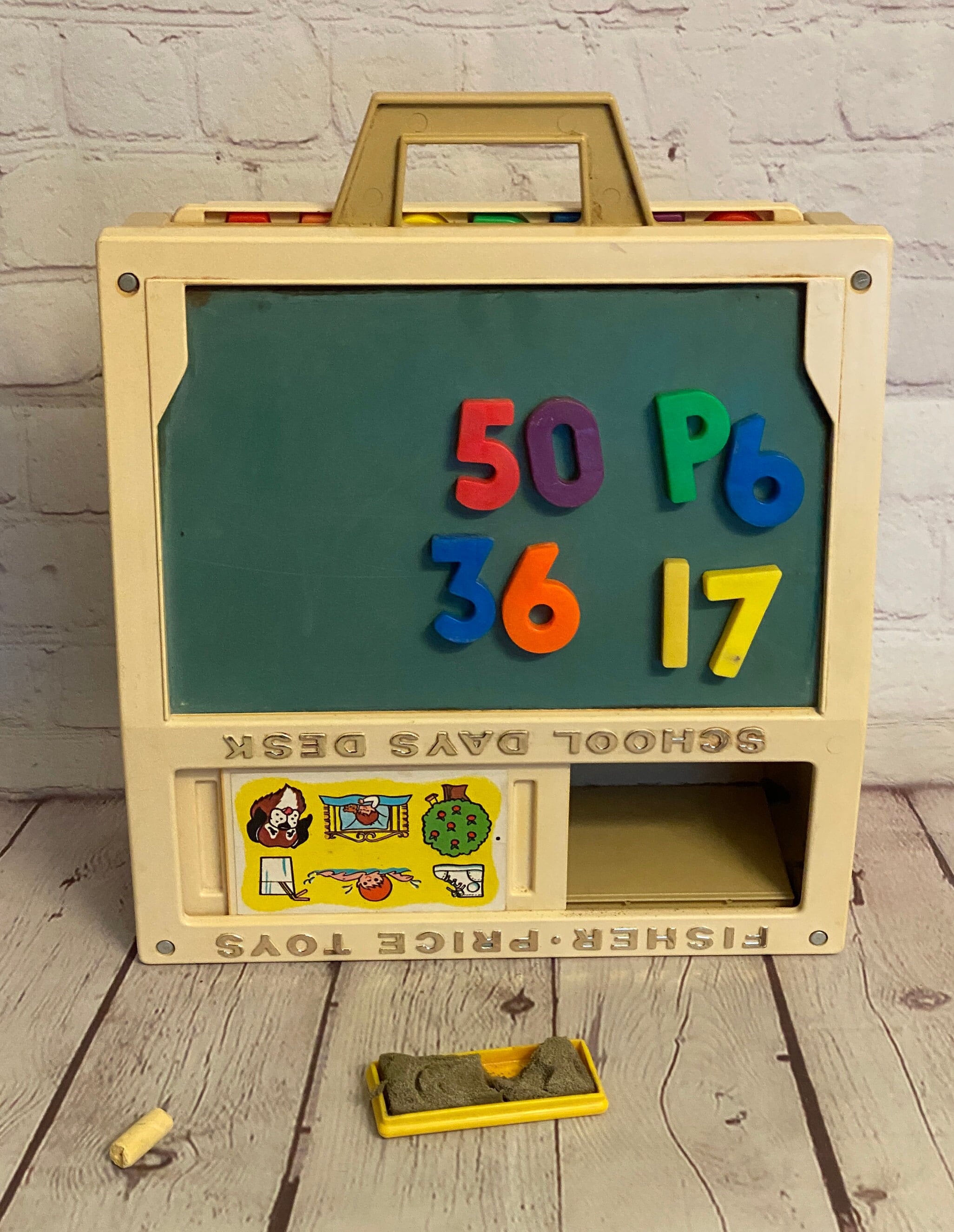 Vintage 1972 Fisher Price School Days Desk Toy (sold Asis) Etsy