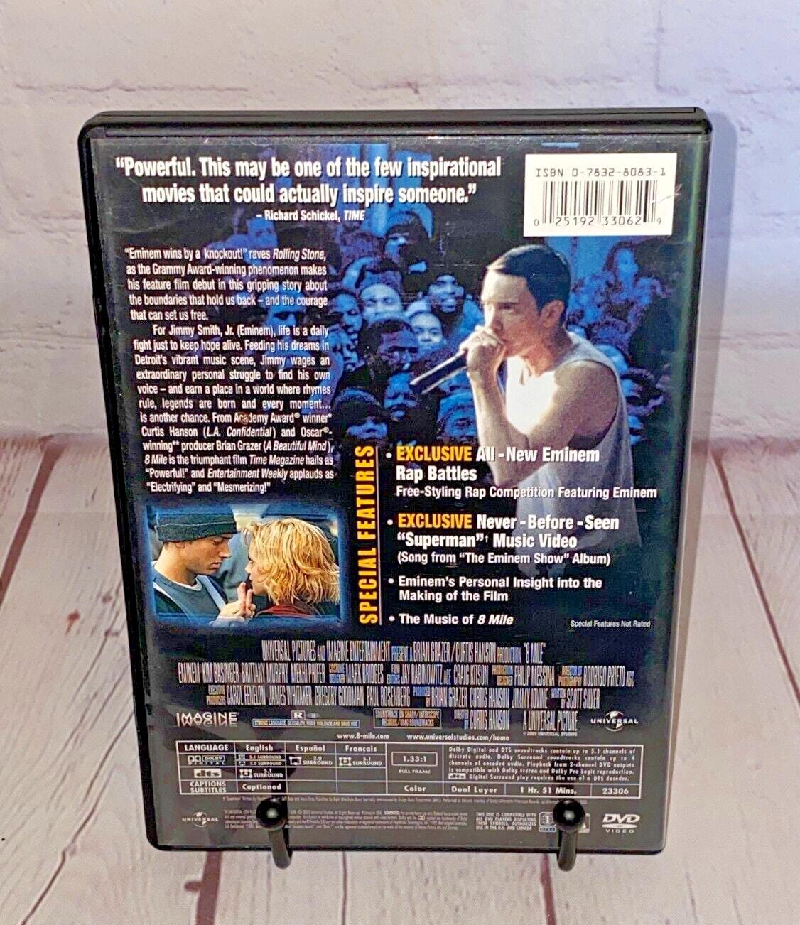 8-mile DVD by Universal 2003 | Rated R | Runtime 1 Hr 51