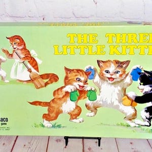 The Three Little Kittens Board Game by Cadaco 1978 | A Storybook Classic Game For 2-4 Players | Ages 4 - 10 | See Photos & Read! image 1