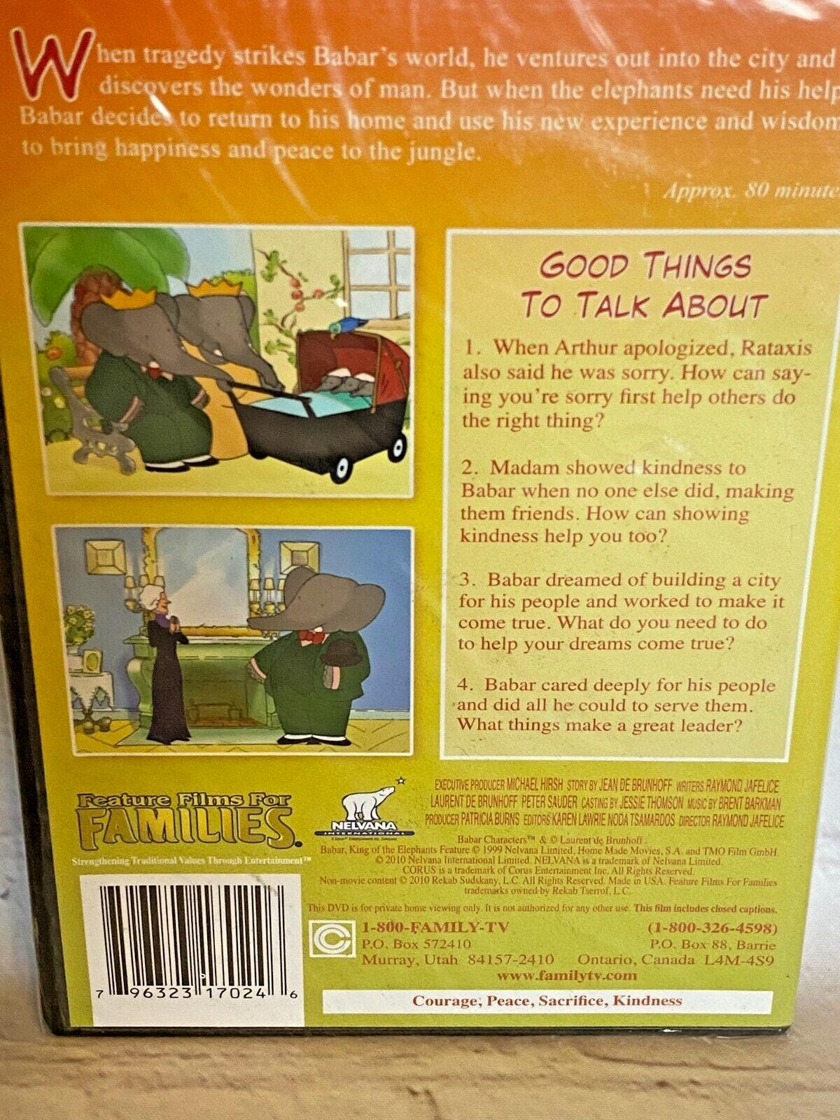 Brand New BABAR King of the Elephants DVD by Feature Films