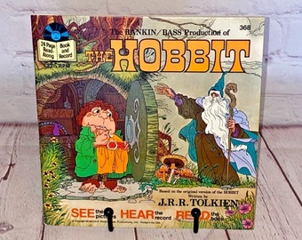 Der Hobbit Schallplatte und Buch von Disneyland Cords 1977 | 7" 45 RPM | Sehe alle Photos & lies die Beschreibung!