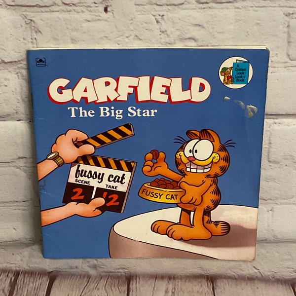 Garfield "The Big Star' by Golden Books 1988 | Softcover Kids Book