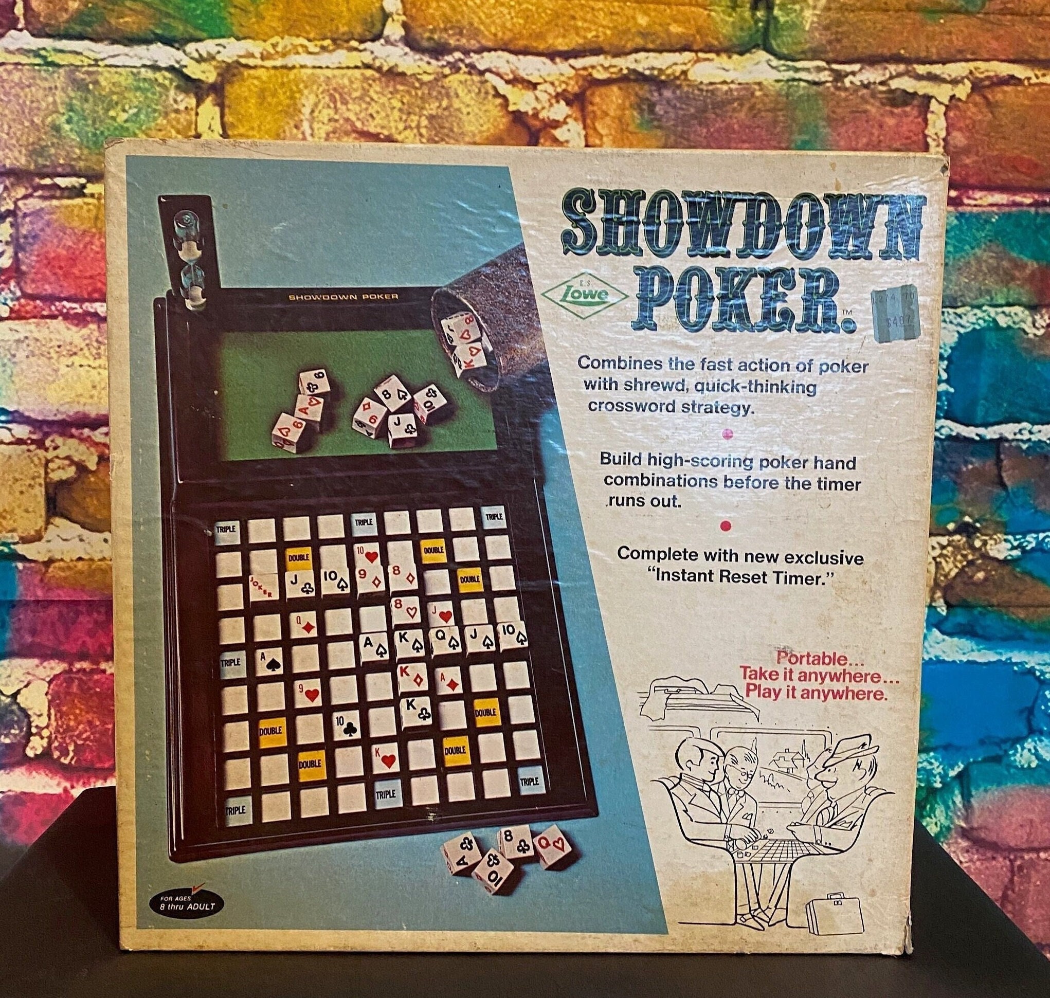 Showdown Poker by E.S. Lowe Vintage 1971 Edition Portable 