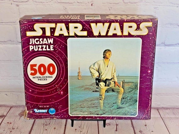 Vintage 1977 Star Wars 500-Piece Puzzle – Luke Skywalker Desert Scene