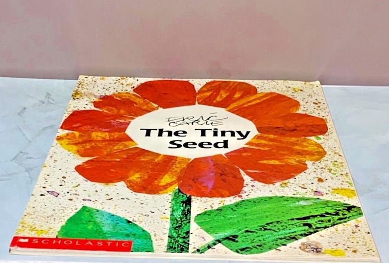 The Tiny Seed Softcover Book by Eric Carle, 1989 Scholastic - Etsy
