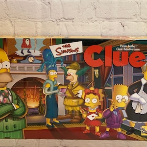 Brand New &quot;The Simpsons Clue&quot; by Parker Brothers 2000 | Classic Detective Game With A Simpsons Twist | For 3 to 6 Players | Still Sealed!