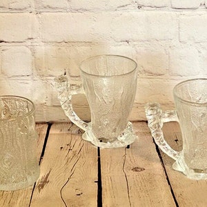 Set of Five (5) The Flintstones RocDonald&#39;s Glass Mugs by McDonalds 1993 | Four Mammoth Mugs & One Treemendous Mug | See Photos Listed
