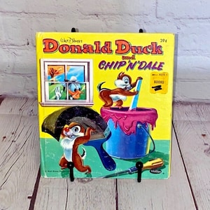 Walt Disney's "Donald Duck and Chip'N'Dale" Hardcover Children's Book by Whitman Book 1954 | See All Photos & Read Description!