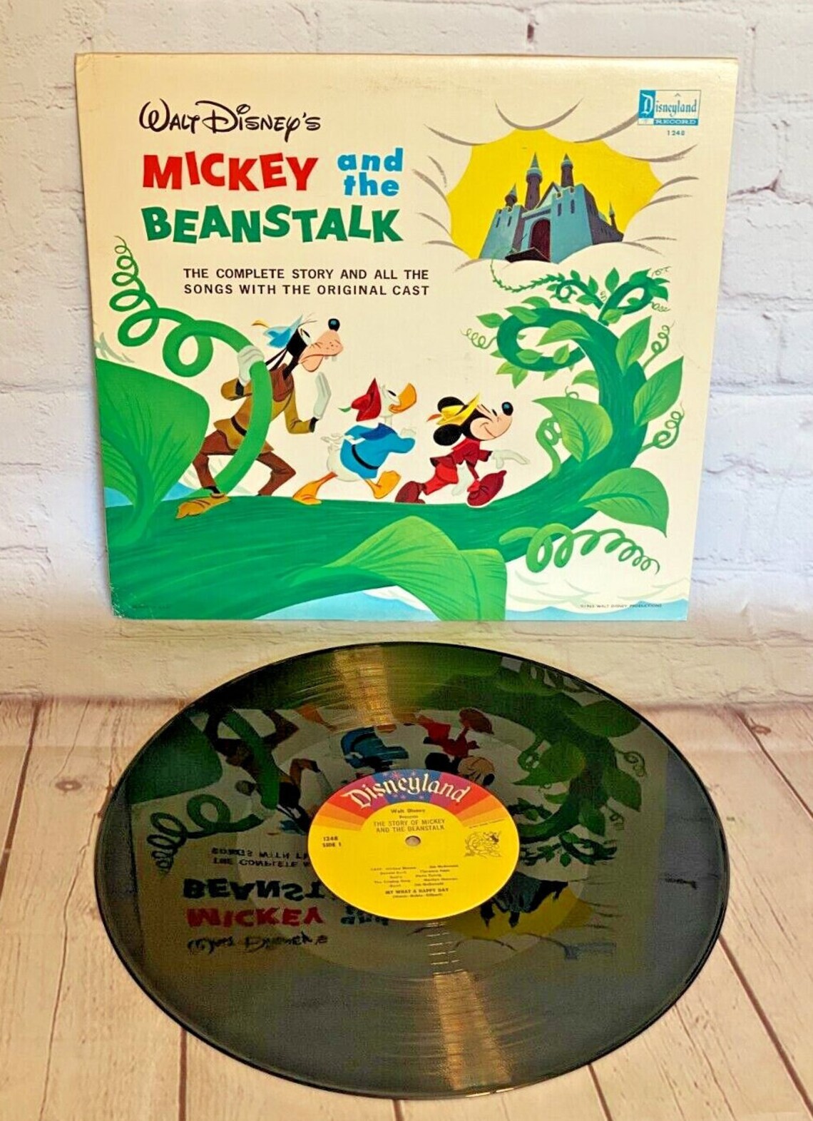 Walt Disney's mickey and the Beanstalk Vinyl Record by Disneyland