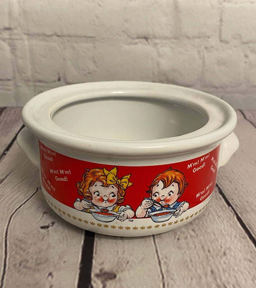 Vintage Ceramic Campbell's Soup Bowl by Campbell Soup Company 1998