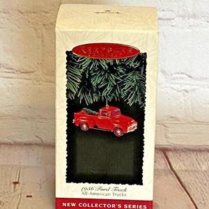 Nie benutzt Andenken Ornament &quot;1956 Ford Truck&quot; All American Trucks Weihnachtsschmuck | Handarbeit - Datiert 1995 | Siehe Fotos & Details lesen