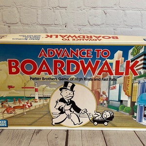 Advance to Boardwalk Board Game by Parker Brothers 1991 | Parker Brothers Game of High Rises and Fast Falls | 2 to 4 Players | Ages 8 and Up