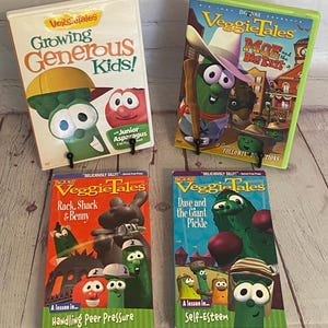 VeggieTales VHS and DVD Bundle | Two DVDs and Two VHS Tapes | See All Photos and Read Details!