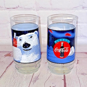 Set of Two (2) Coca Cola &quot;Always Cool&quot; Drinking Glasses 1995 | See Photos & Read Details