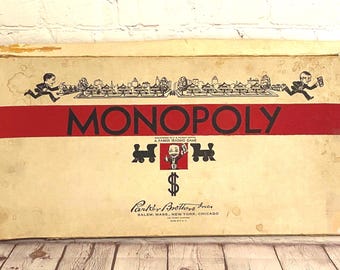 【激レア】 ヴィンテージ　MONOPOLY 　モノポリー　1964年版 1964 年製ヴィンテージの赤い箱入りモノポリー ボード ゲーム。 - Etsy