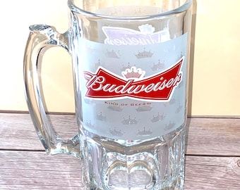 Jarra de vidrio Budweiser King of Beers de 946 ml (32 oz)