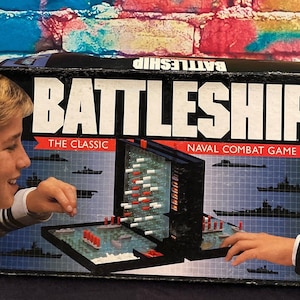 Battleship The Classic Naval Combat Game by Milton Bradley 1990 - Man Your Battle Stations! - Ages 8 to Adult - For 2 Players