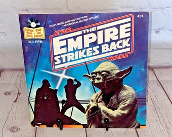 Star Wars "The Empire Strikes Back" Vinyl Record & Book by Lucas Film Ltd. Buena Vista Records 1980 | 7" 33 RPM | See All Photos and Read!