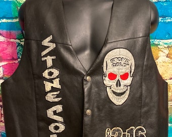 Vintage WWF Stone Cold Steve Austin 3:16 Leather Vest by WWF
