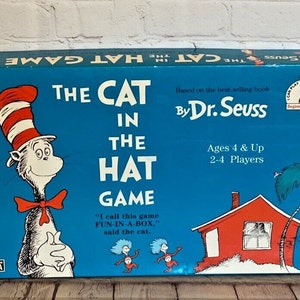 The Cat in the Hat Game by University Games 1996 | Based on the Best-Selling Book by Dr. Seuss | Ages 4 & Up | For 2-4 Players | Complete!