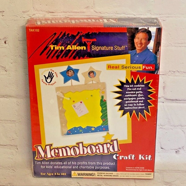 Tim Allen Signature Stuff "Memoboard Craft Kit" by Tim Allen Family Project 1990s | For Ages 3 to 103 | Still Sealed | See Photos