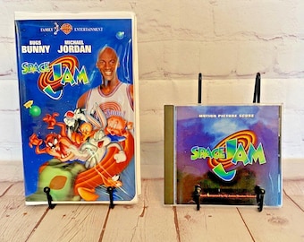 Paquete Space Jam con banda sonora en VHS y CD / Space Jam de los 90 con Michael Jordan / ¡Lea y vea las fotos!