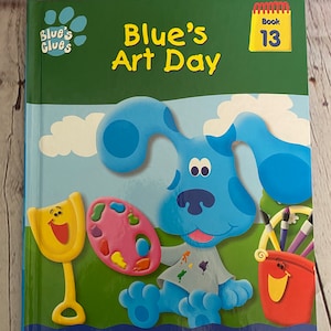 Libro de tapa dura Blue's Art Day de Viacom 2000 / Blue's Clues Discovery Series / Libro 13