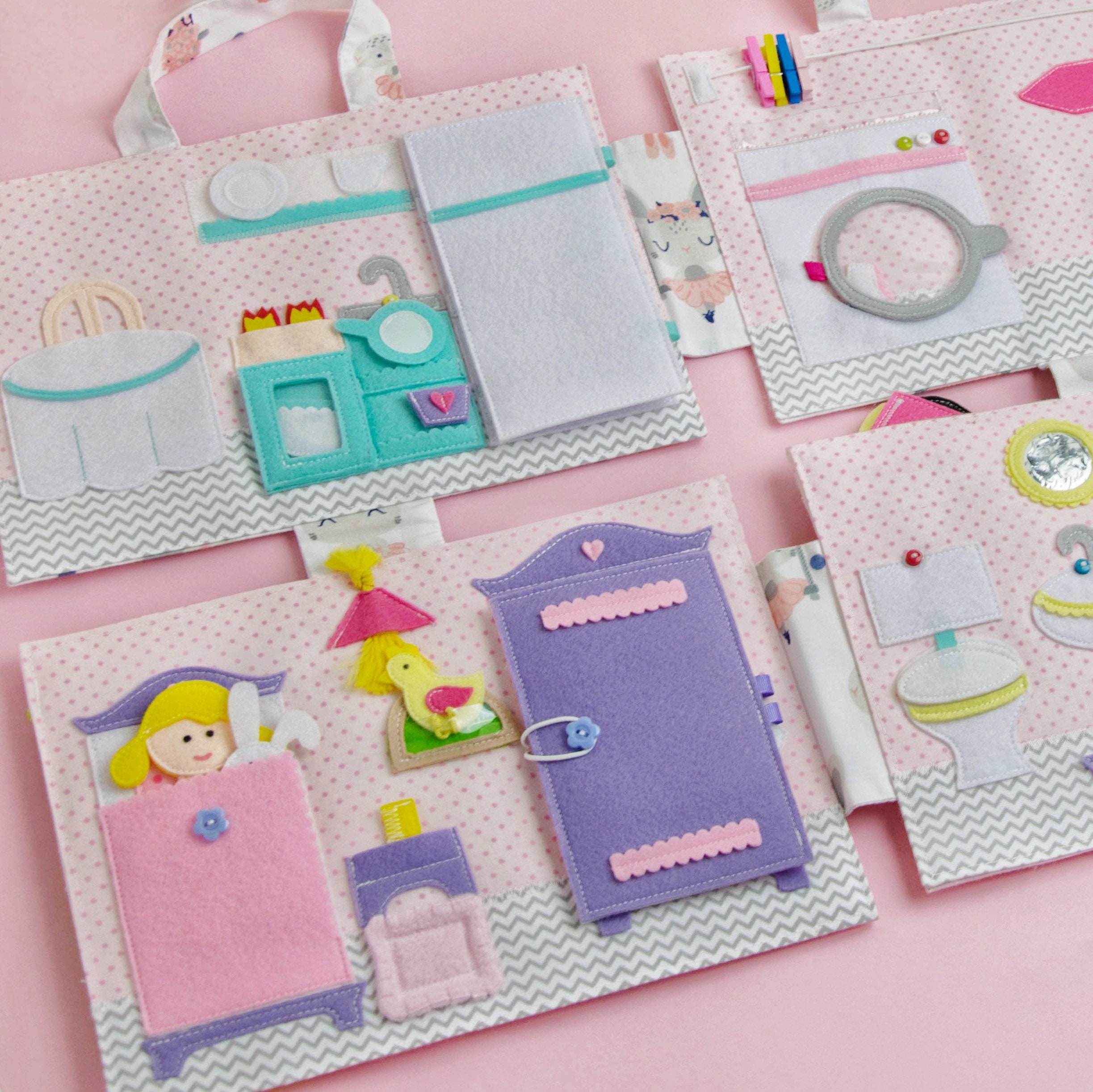 PERSONALIZED Felt Dollhouse Toddler Quiet Book Ideal Etsy