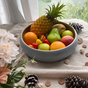 Fruit Basket with Lid Covered Fruit Bowl Strainer Food Strainers Multipurpose Decorative Fruit Bowl for Fruit Display Stand Kitchen Counter Gray, Size