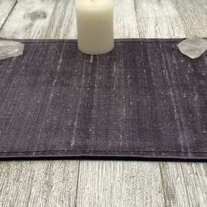 Silk MINI Altar Cloth - Gray, Traveling Altar Cloth, Portable Altar Cloth, Small Spaces Altar, Home Office Altar