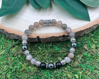 Emotional Balance Crystal Bracelet, Moonstone Bracelet, Stretch Bracelet, Crystal Jewelry, Gemstone Bracelet, Stretchy Crystal Bracelet