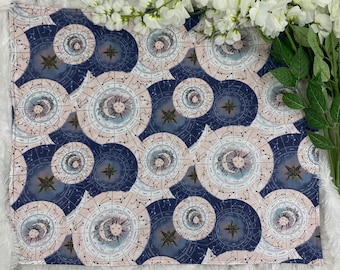 Constellation Sun Moon Altar Cloth, Tarot Cloth, Altar Decor, Double Sided Altar Cloth, Wall Hanging, Dice Mat, Centerpiece