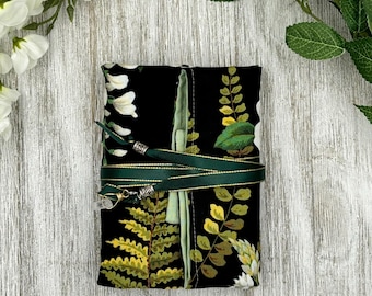 Reversible Cotton Lined Tarot Wrap/ Plants Tarot Wrap / Tarot Supplies / Tarot Deck Storage / Tarot Cloth / Tarot Supplies / Altar