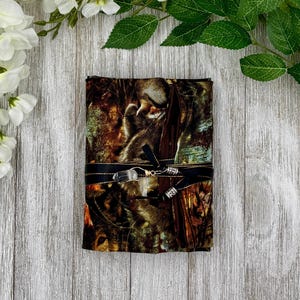 Papier de tarot réversible doublé en coton/ Papier de tarot avec des loups / Fournitures de tarot / Rangement du jeu de cartes de tarot / Torchons de tarot / Fournitures de tarot / Autel