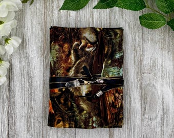 Reversible Cotton Lined Tarot Wrap/ Wolves Tarot Wrap / Tarot Supplies / Tarot Deck Storage / Tarot Cloth / Tarot Supplies / Altar