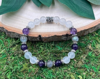 Peace Crystal Bracelet Crystal Bracelet, Stretch Bracelet, Gemstone Bracelet, Stretchy Crystal Bracelet, Healing Bracelet, Elastic Bracelet