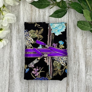 Papier de tarot réversible doublé de soie/ Papier de tarot à fleurs/Fournitures de tarot/Rangement de jeu de cartes de tarot/Toiles de tarot/Fournitures de tarot/Autel