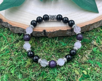 Emotional Balance Crystal Bracelet, Crystal Bracelet, 8mm Stretch Bracelet, Gemstone Bracelet, Healing Bracelet, Elastic Bracelet