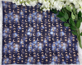 Moon Phase Altar Cloth, Tarot Cloth, Altar Decor, Double Sided Altar Cloth, Wall Hanging, Dice Mat, Centerpiece