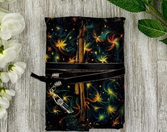 Reversible Silk Lined Tarot Wrap / Stars Tarot Wrap / Tarot Supplies / Tarot Deck Storage / Tarot Cloth / Tarot Supplies / Altar