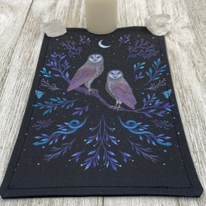 MINI Altar Cloth - Owls, Traveling Altar Cloth, Portable Altar Cloth, Small Spaces Altar, Home Office Altar