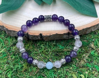 Anxiety Crystal Bracelet, 8mm Crystal Bracelet, Stretch Bracelet, Crystal Jewelry, Gemstone Bracelet, Stretchy Crystal Bracelet, Crystals