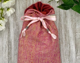 All Silk Tarot Bag/ Custom Tarot bag/ Keepsake Bag / Drawstring Bag / Oracle Bag / Crystal Bag / Gift Bag / Tarot Pouch / Cosmetic Bag